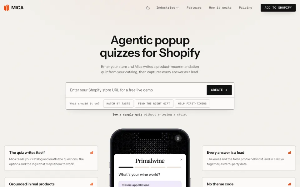 Mica homepage